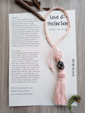 'Love & Protection' macrame necklace