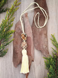 'Power House' macrame necklace
