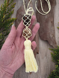'Power House' macrame necklace