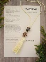 'Power House' macrame necklace