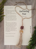 'Confronting Fear' handmade macrame necklace