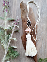 'Heart Detox' macrame necklace