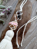 'Heart Detox' macrame necklace